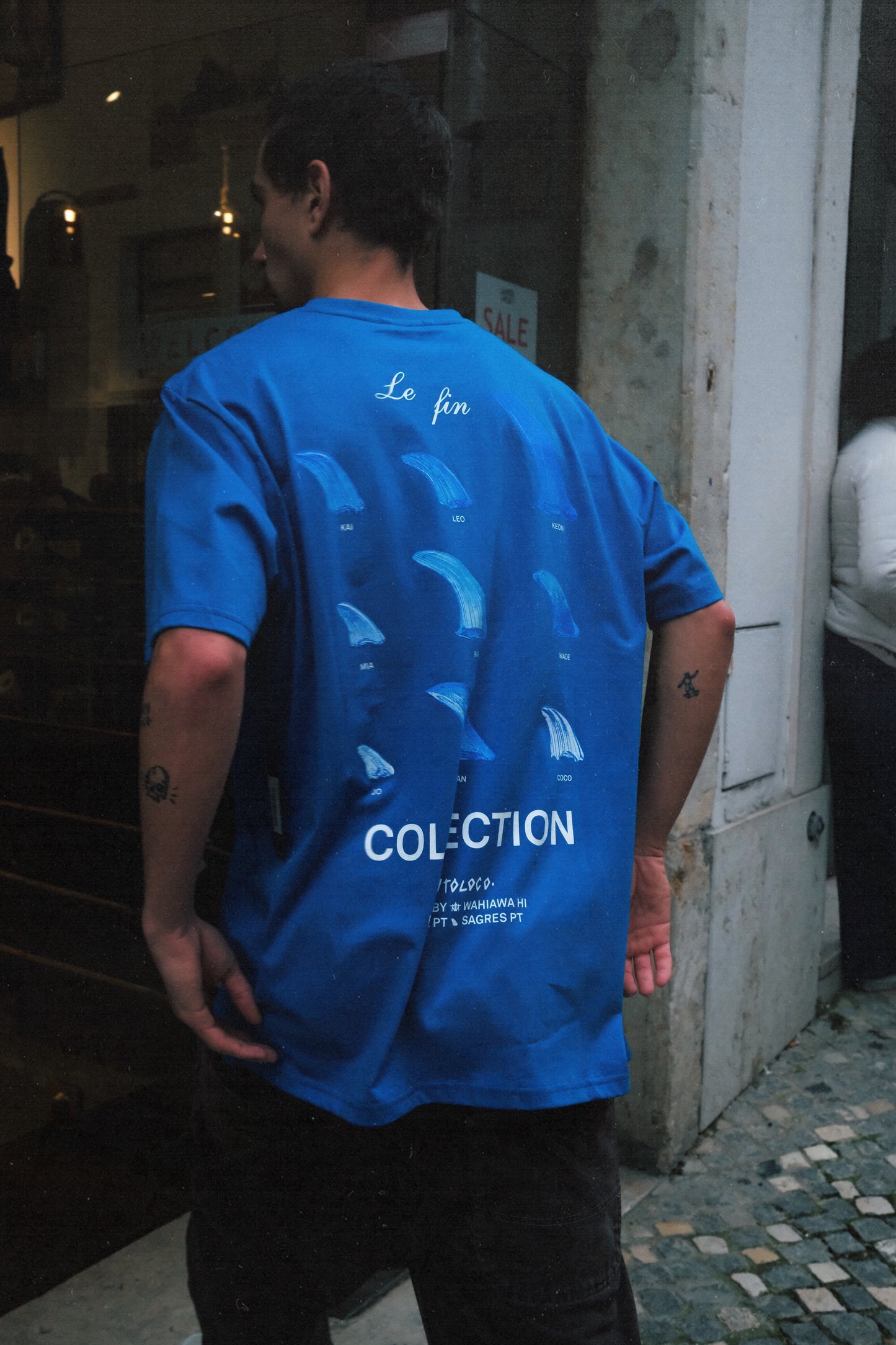 SantoLoco Fins Tee Blue