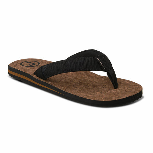 FoamLife Mully Cork Flip Flop Black