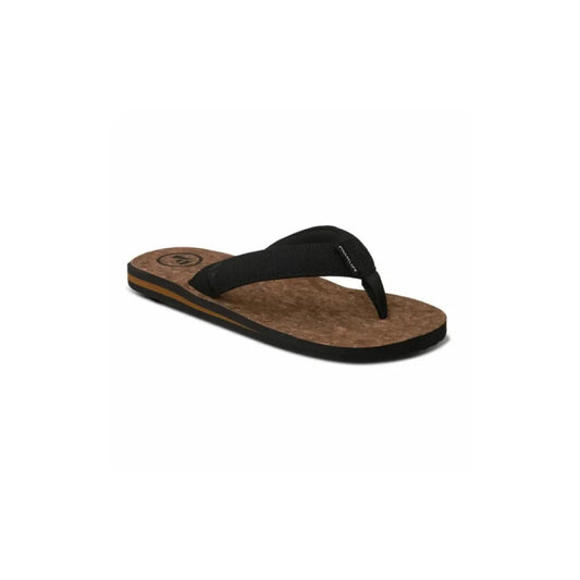 FoamLife Mully Cork Flip Flop Black