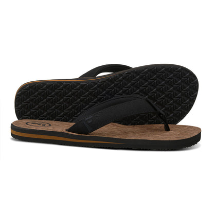 FoamLife Mully Cork Flip Flop Black