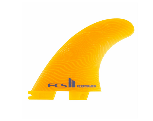 FCS 2 Performer Neo Glass Large Mango Tri Fins