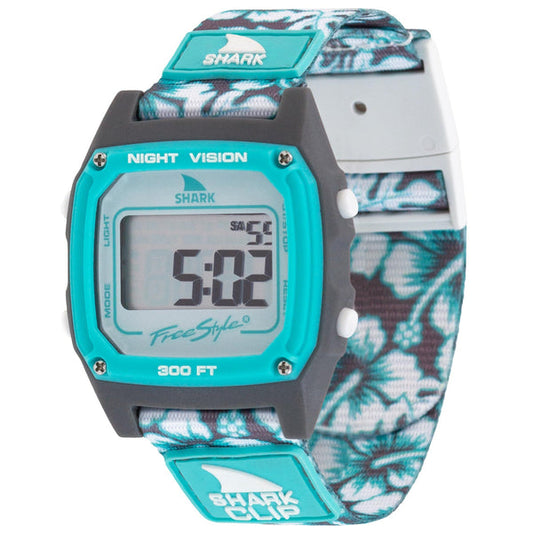 Freestyle Shark Aqua Hibiscus Clip Uhr