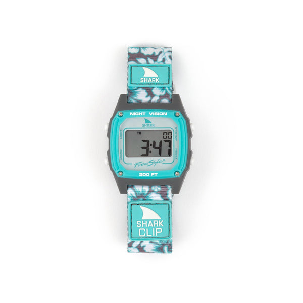 Freestyle Shark Aqua Hibiscus Clip Uhr