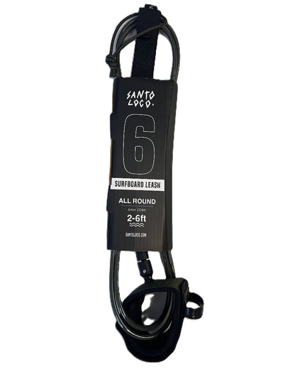 SantoLoco 6 ft Premium Surf Leash Olive