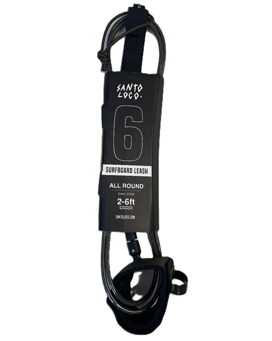SantoLoco 6 ft Premium Surf Leash Olive