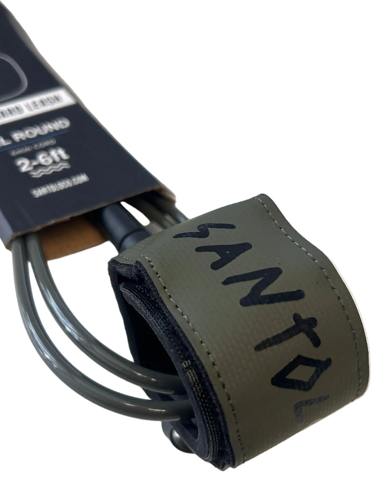 SantoLoco 9 ft Premium Surf Leash Olive