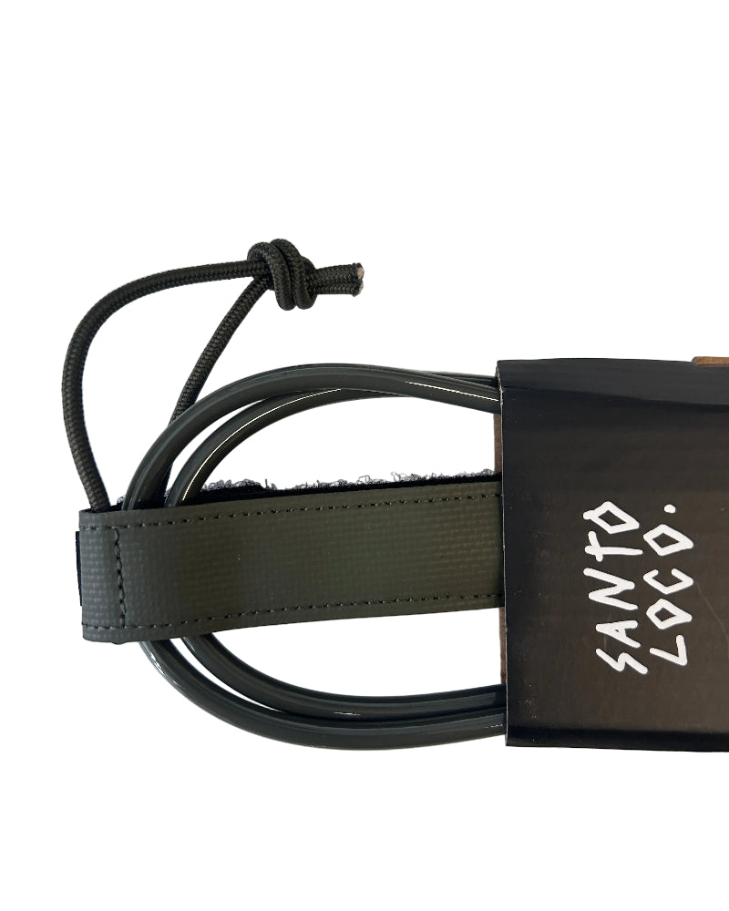 SantoLoco 9 ft Premium Surf Leash Olive