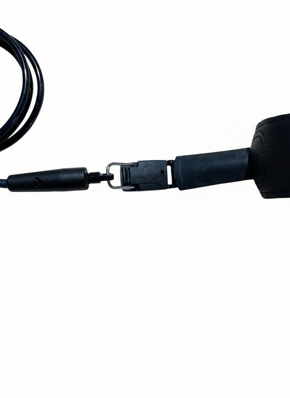SantoLoco 5 ft Premium Surf Leash + Edgeboards Releash - Montiert