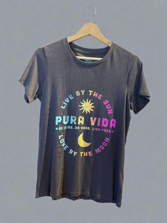 Pura Vida Live By The Sun Fitted T-Shirt