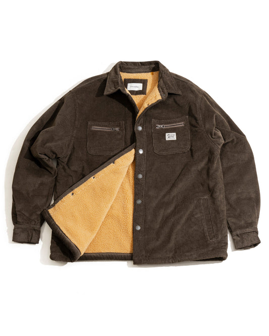 TCSS Zipped Cord Overshirt Washed Black