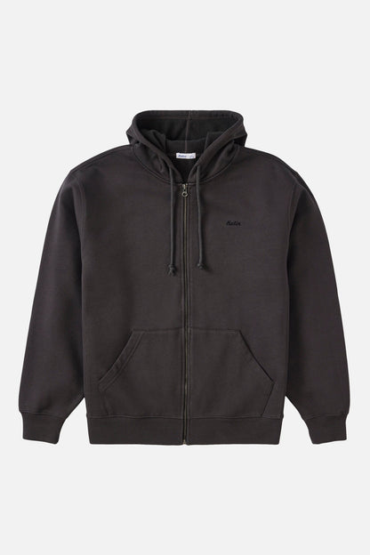 Katin Emb Full Zip Hood Fleece Black Wash