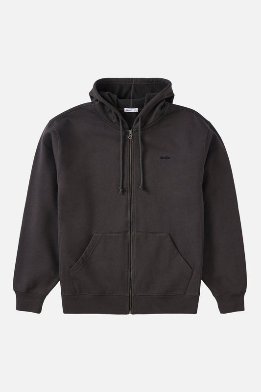Katin Emb Full Zip Hood Fleece Black Wash