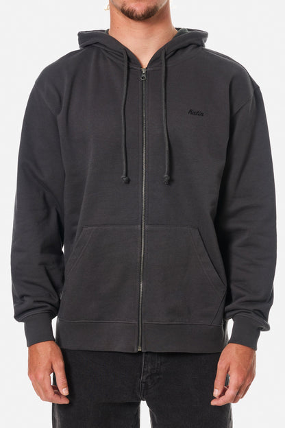 Katin Emb Full Zip Hood Fleece Black Wash