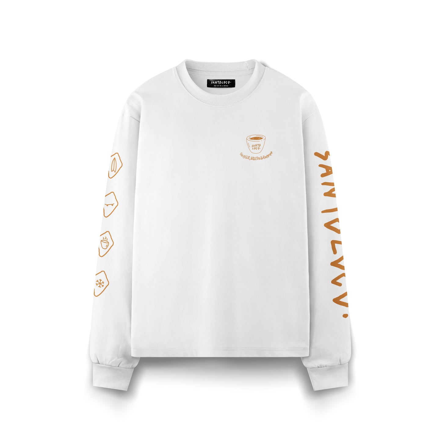 SantoLoco Emiliano Langarmshirt Flat White