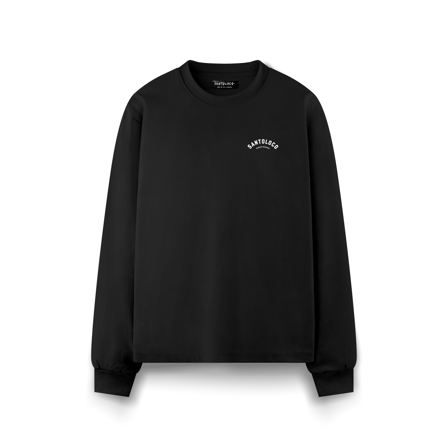 SantoLoco Munich Surfing é uma t-shirt preta de manga comprida para automobilismo.