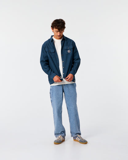 TCSS Sun Cured Waffle Overshirt Worker Blue
