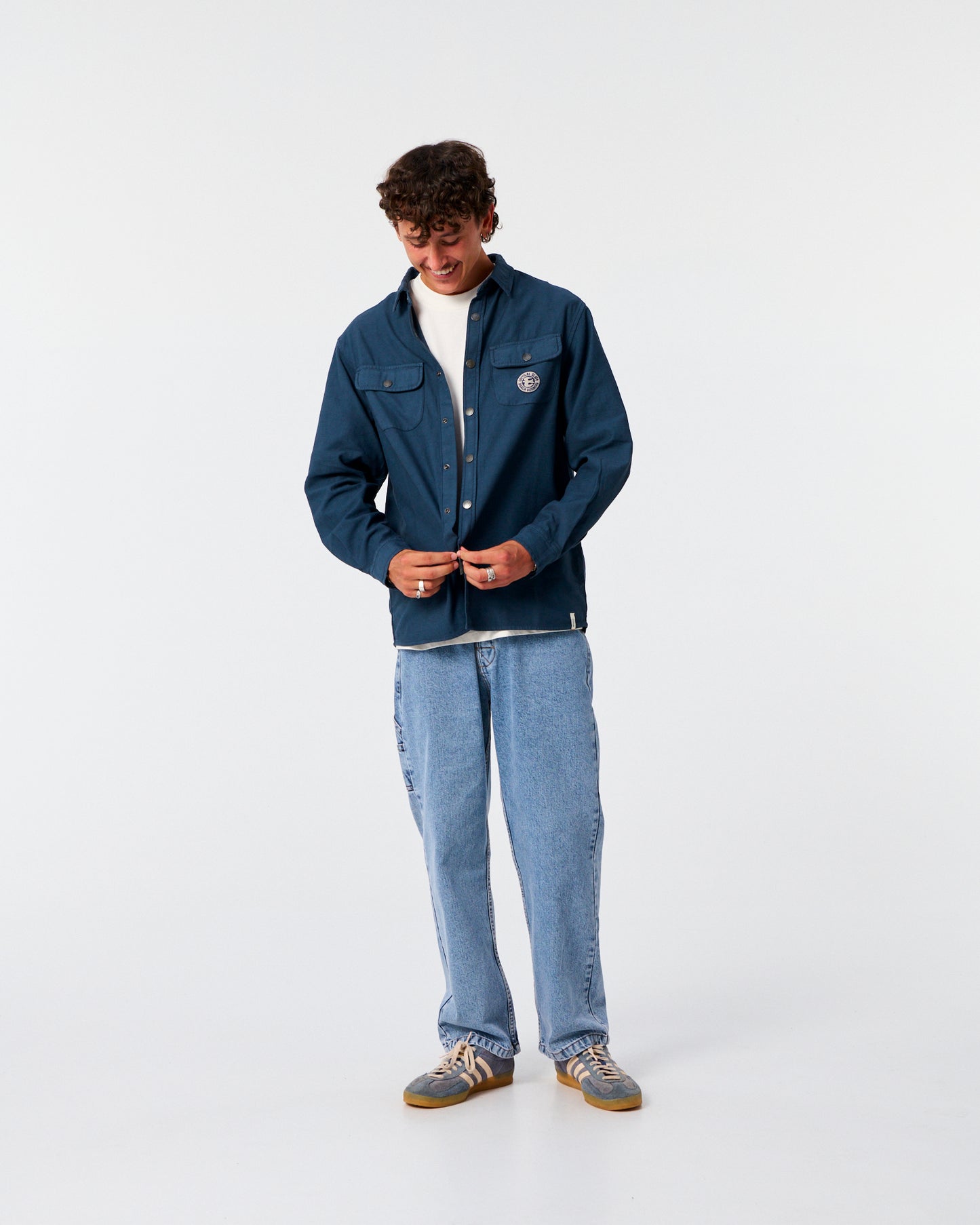 TCSS Sun Cured Waffle Overshirt Worker Blue