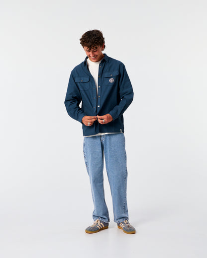 TCSS Sun Cured Waffle Overshirt Worker Blue