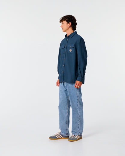 TCSS Sun Cured Waffle Overshirt Worker Blue