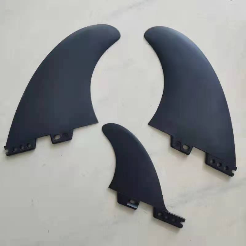 Twin Fin Set mit Center Finne für FCS 2 Black