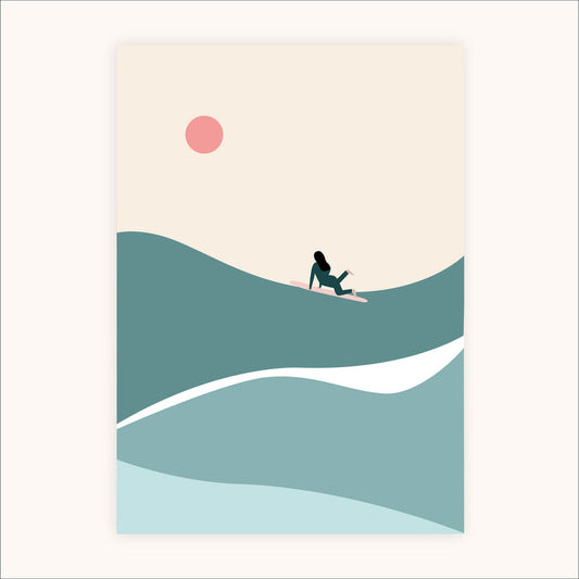 Lines & Lemons More Waves A4 Poster