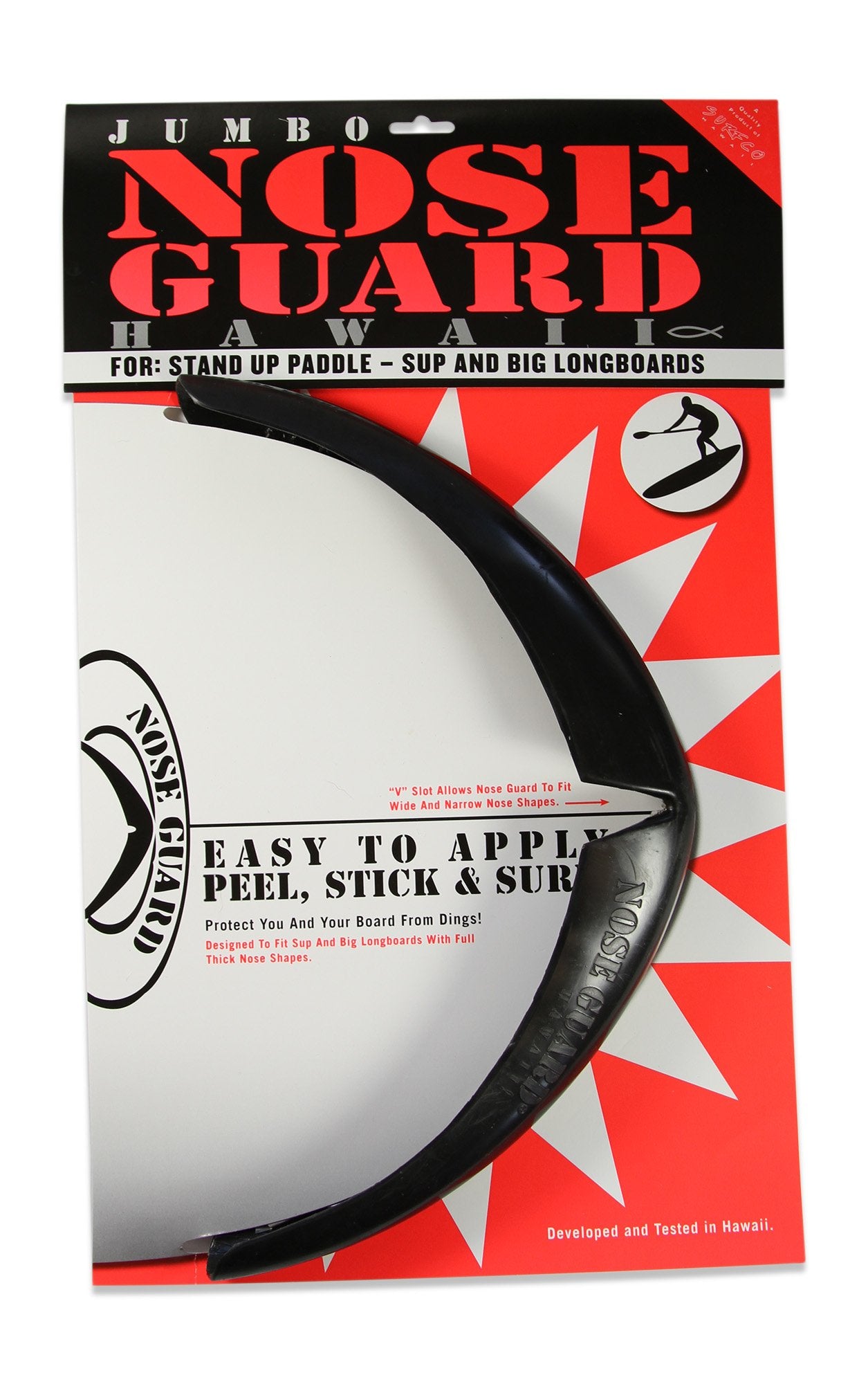 SurfCo Hawaii Jumbo Nose Guard for Stand Up Black