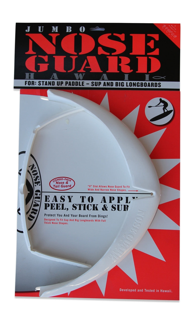 SurfCo Hawaii Jumbo Nose Guard & Tail Guard Combo Pack White