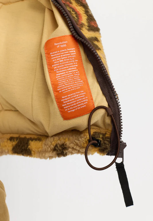 Revolution Printed Teddy Jacke Beige