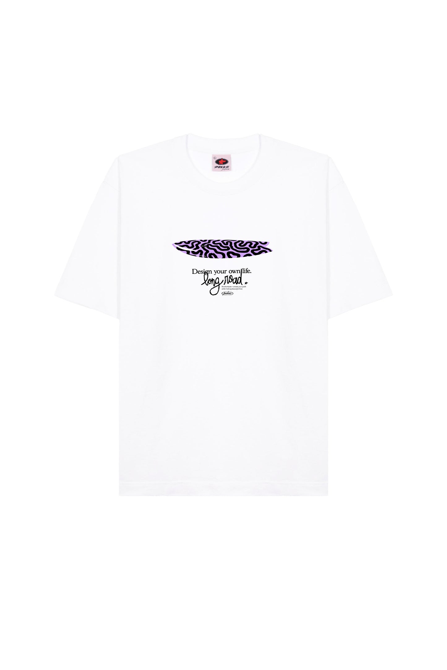 Pukas S/S Tee Long Road White