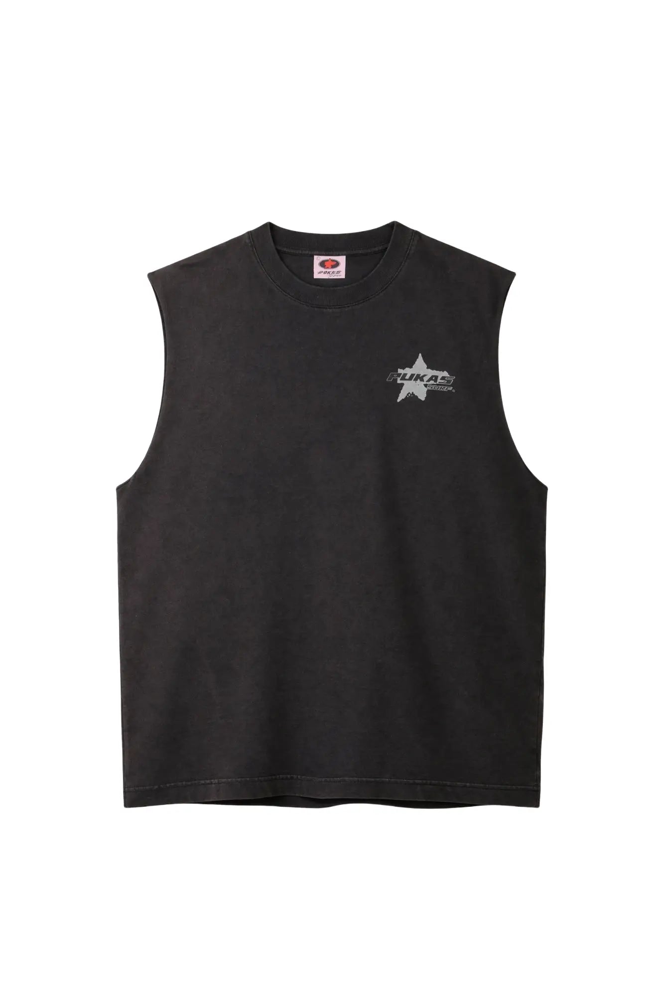 Pukas Comp Tank Tee Back Charcoal