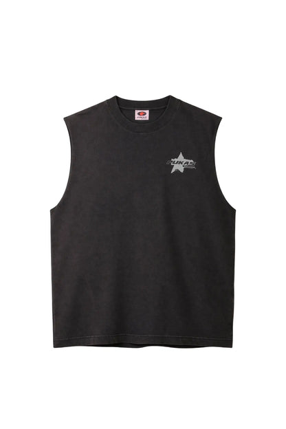 Pukas Comp Tank Tee Back Charcoal