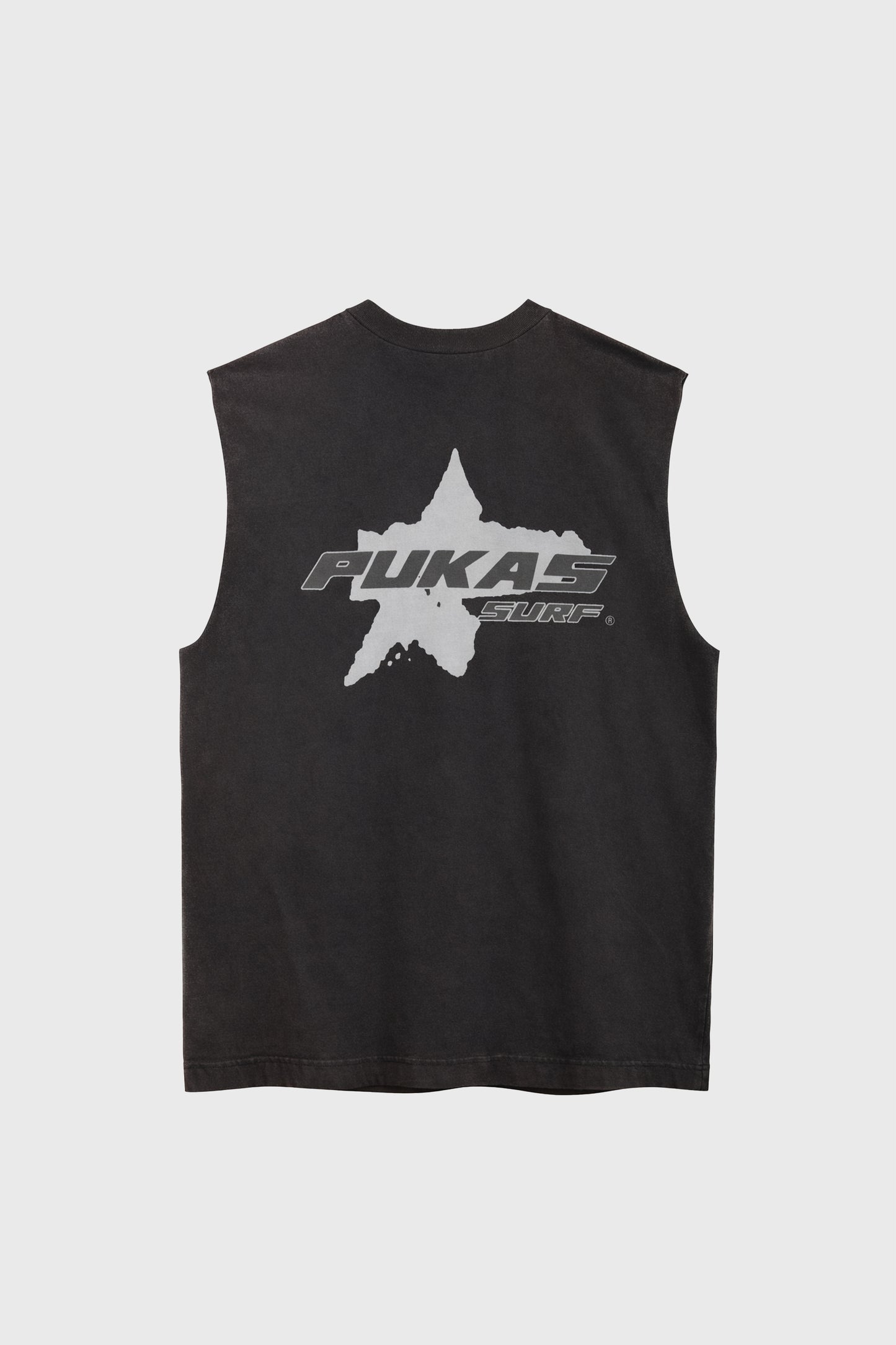 Pukas Comp Tank Tee Back Charcoal