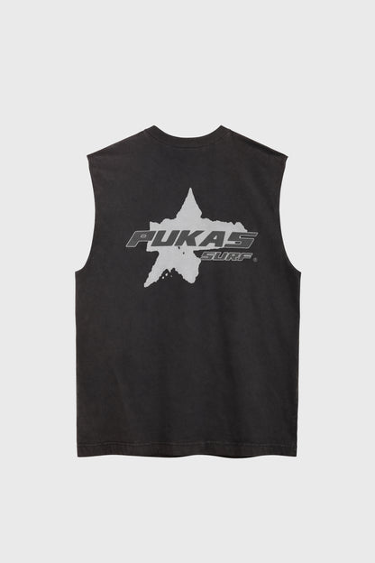 Pukas Comp Tank Tee Back Charcoal
