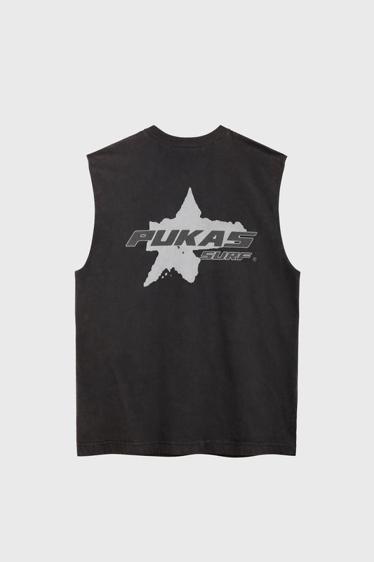 Pukas Comp Tank Tee Back Charcoal
