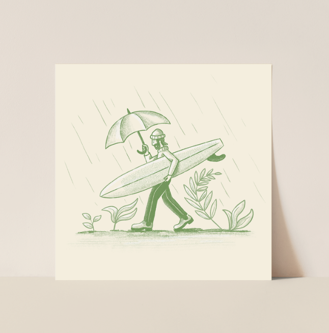 Studio Trev Rainy day in Scotland Postcard