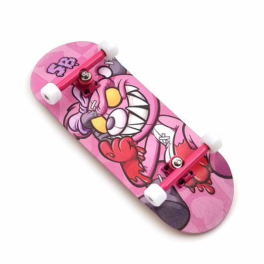 Spitboards 34mm Round Emblem Fingerboard Pink Teddy