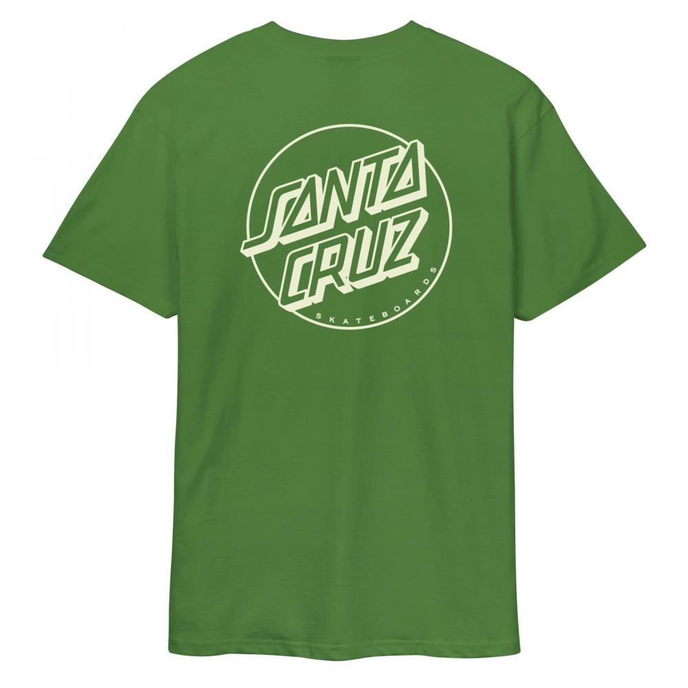 Santa Cruz Opus Dot Stripe T-Shirt Green