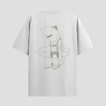 SantoLoco Bavaria Shark Tee White