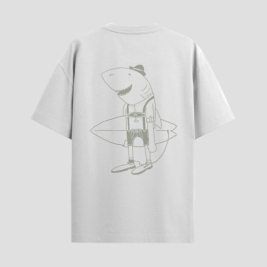 SantoLoco Bavaria Shark Tee White