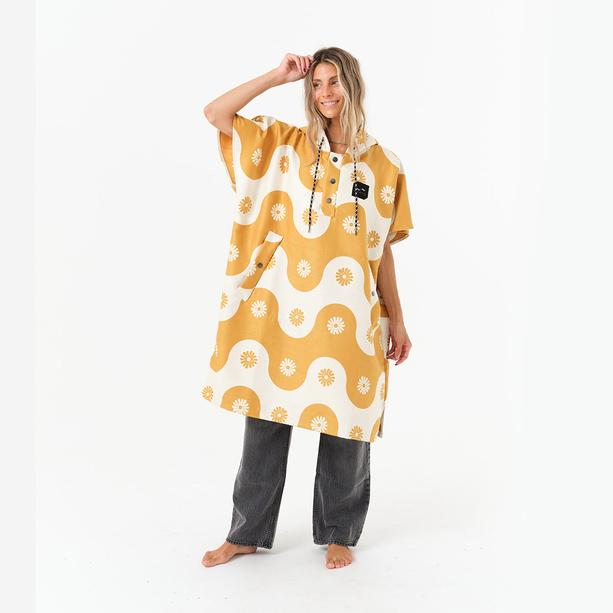 Slowtide Botanical Waves Quick-Dry Poncho