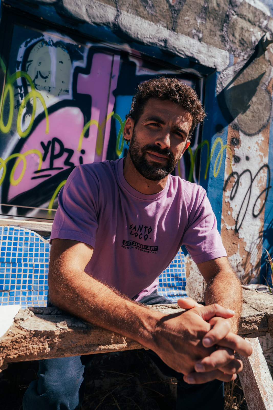 SantoLoco x Exit T-Shirt Lila