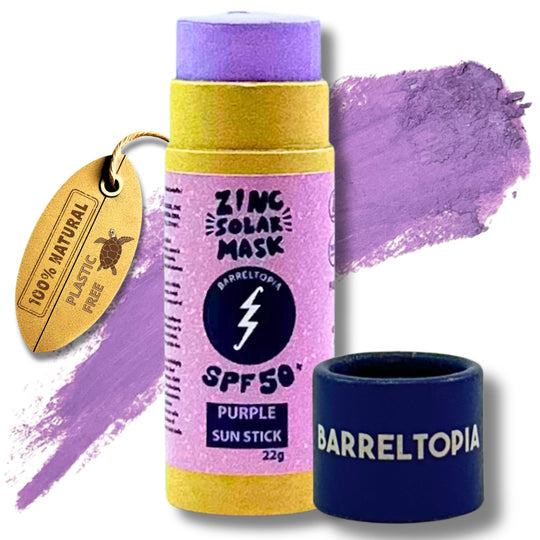 Protetor solar em stick Barreltopia Zinc FPS 50+ roxo