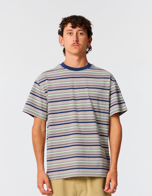 TCSS Sun Cured Stripe Tee Worker Blue