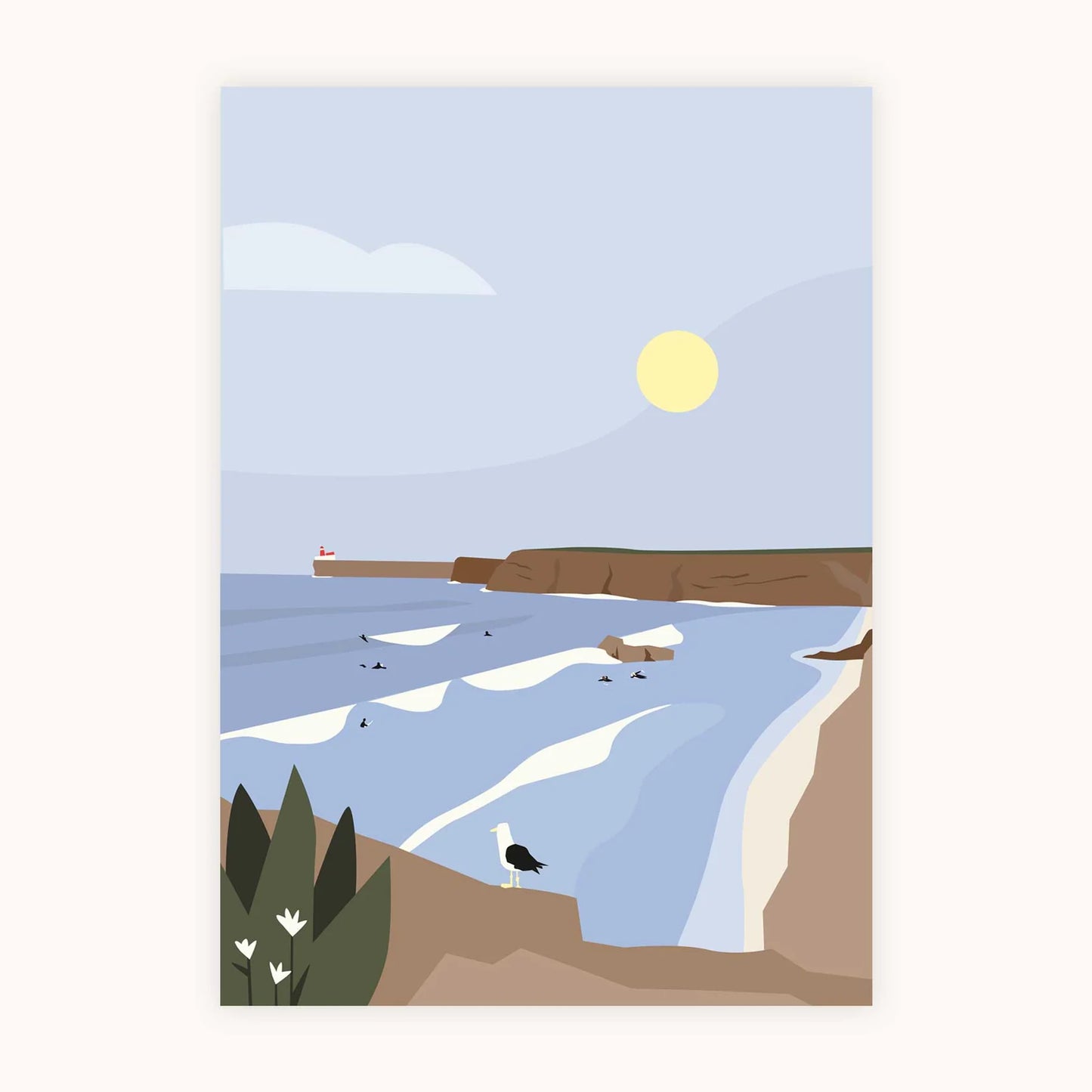 Lines and Lemons  Praia do Tonel Sagres A3 Poster