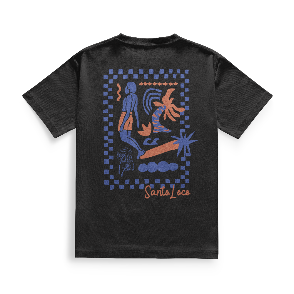 SantoLoco Lizzy Hang Ten Tee Black