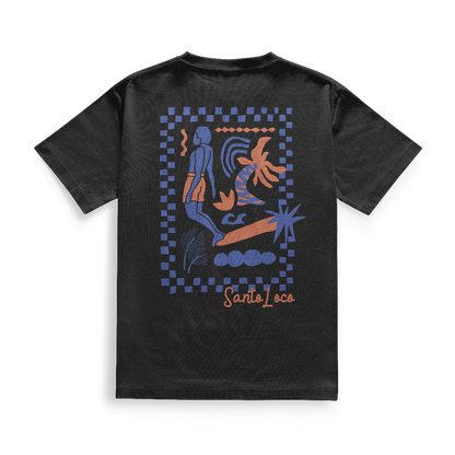 SantoLoco Lizzy Hang Ten Tee Black