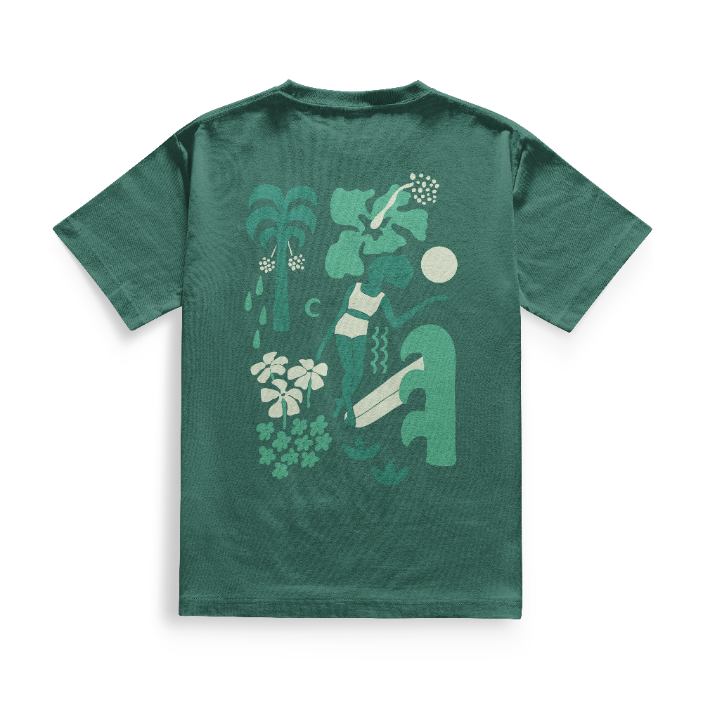 SantoLoco Lizzy Aloha Tee Verde