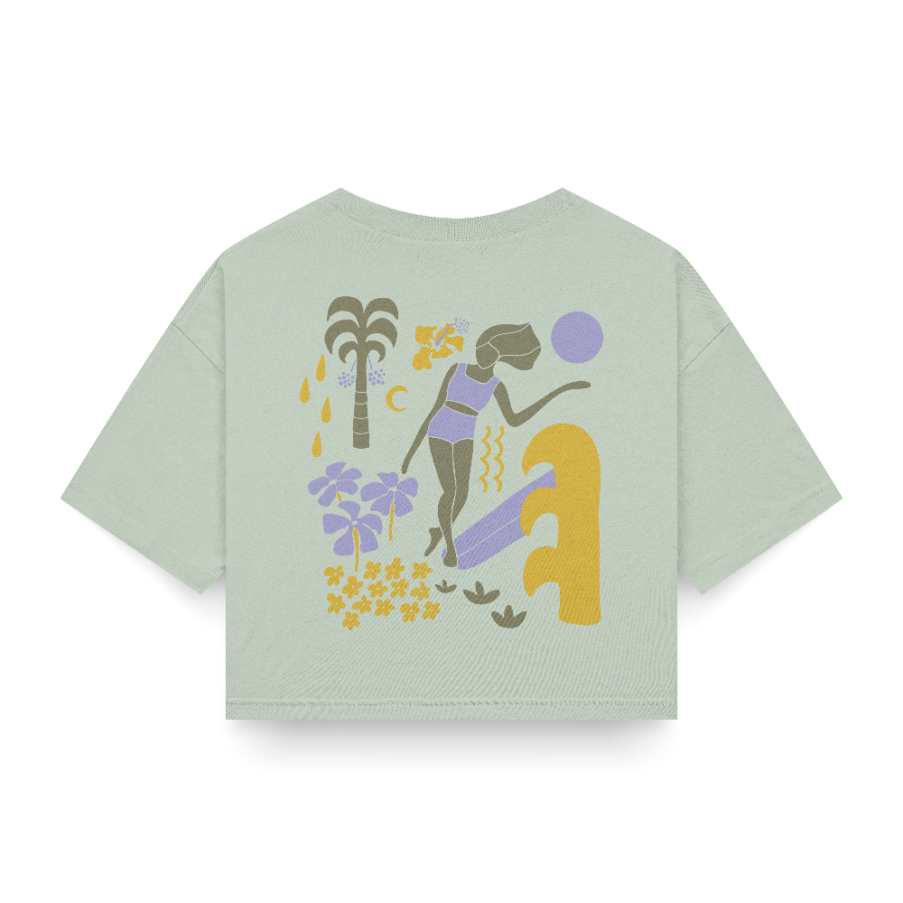 SantoLoco Lizzy Crop Tee Light Green