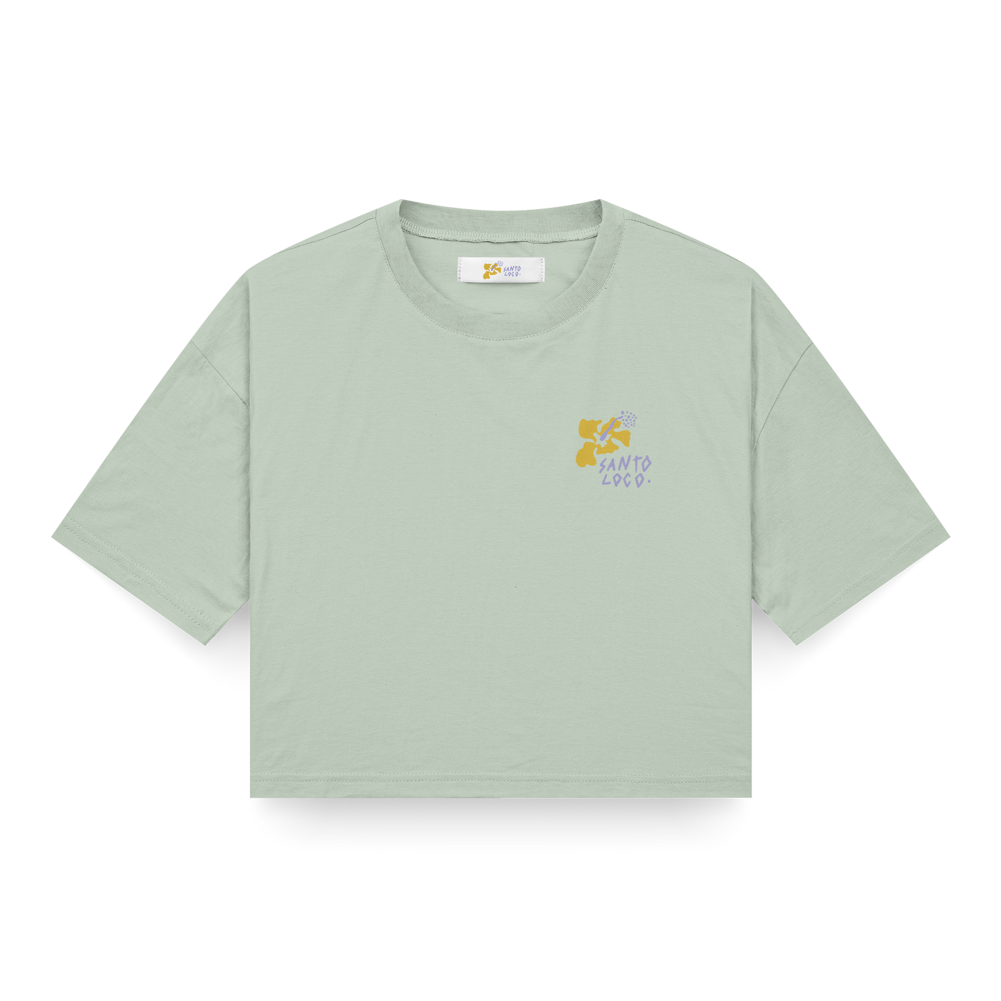 SantoLoco Lizzy Crop Tee Light Green