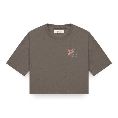 SantoLoco Lizzy Crop Tee Brown